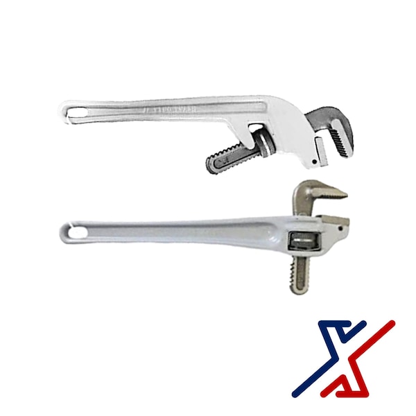 X1 Tools 14 Adjustable Aluminum Pipe Wrench Set of 2 90 Degree and 45 Degree 1 Set by X1 Tools X1E-HAN-WRE-PIP-9010x1 - main